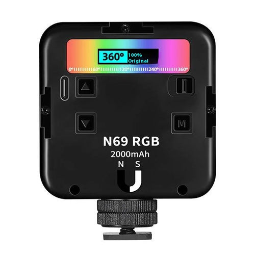 N69 Portable LED Video Light Stepless Dimming Mini RGB Photography Lamp for Vlog / Phone Shooting - 1