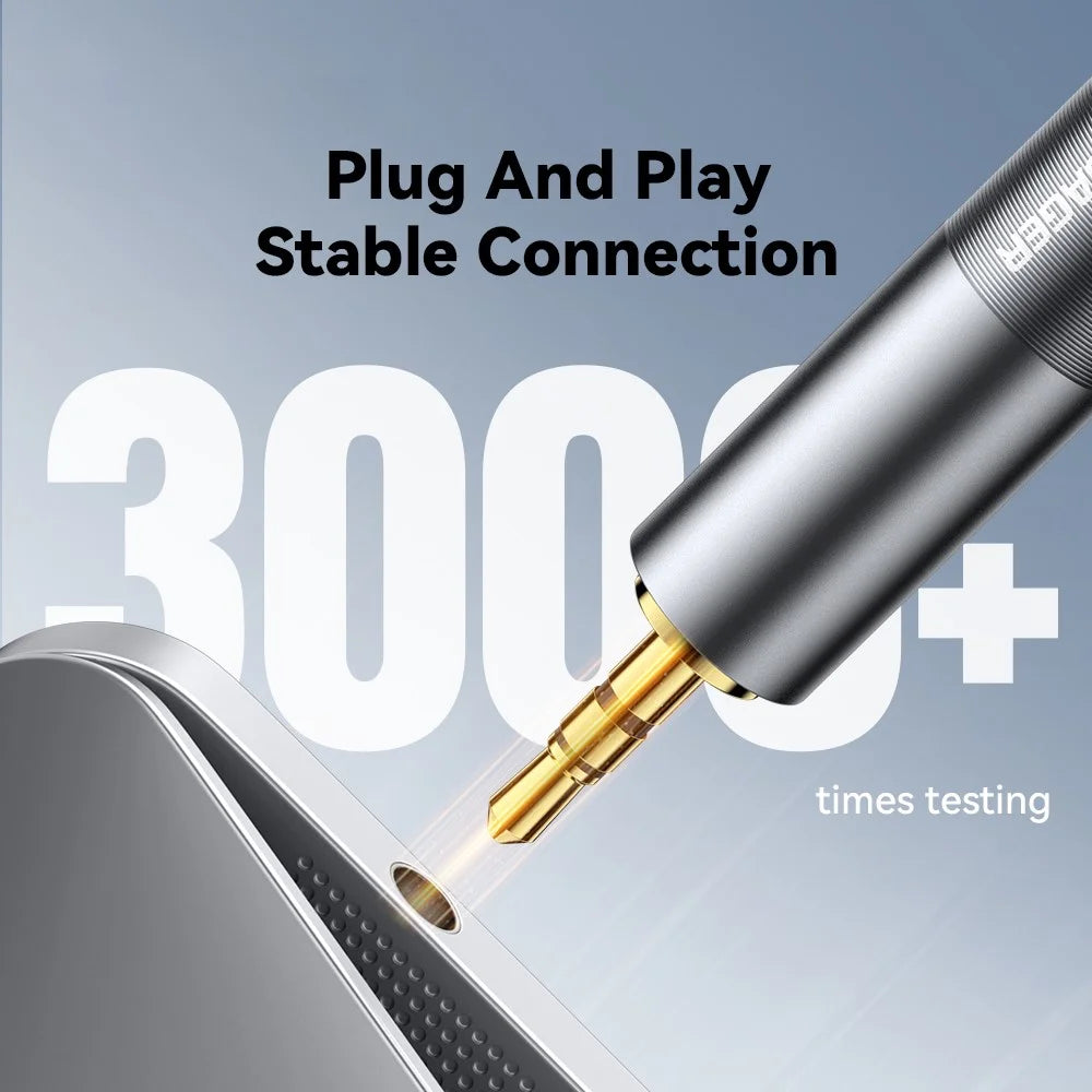 ESSAGER Audio Adapter 3.5mm Male to 6.5mm Female HiFi Sound Portable Gold Plated Connector - 6