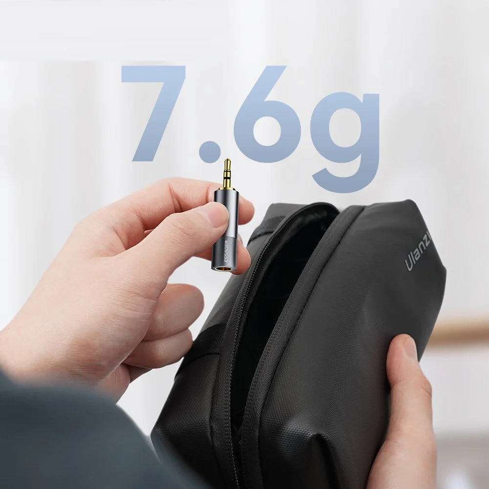 ESSAGER Audio Adapter 3.5mm Male to 6.5mm Female HiFi Sound Portable Gold Plated Connector - 7