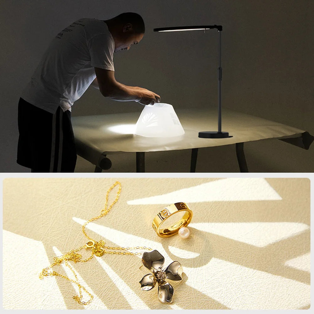 35cm Ring Light with Desktop Stand USB Powered 3 Color Modes 10-Level Brightness Photography Lamp - Black - 4