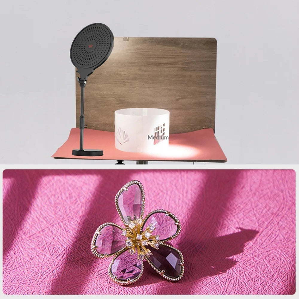 35cm Ring Light with Desktop Stand USB Powered 3 Color Modes 10-Level Brightness Photography Lamp - Black - 5