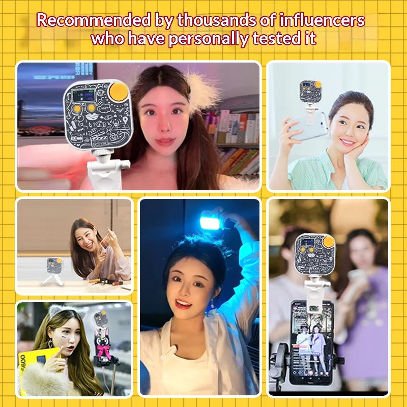 YONGEER TV-10RGB Mini RGB Fill Light 2500K-9900K Magnetic Adjustable LED Video Light for Photography - 6