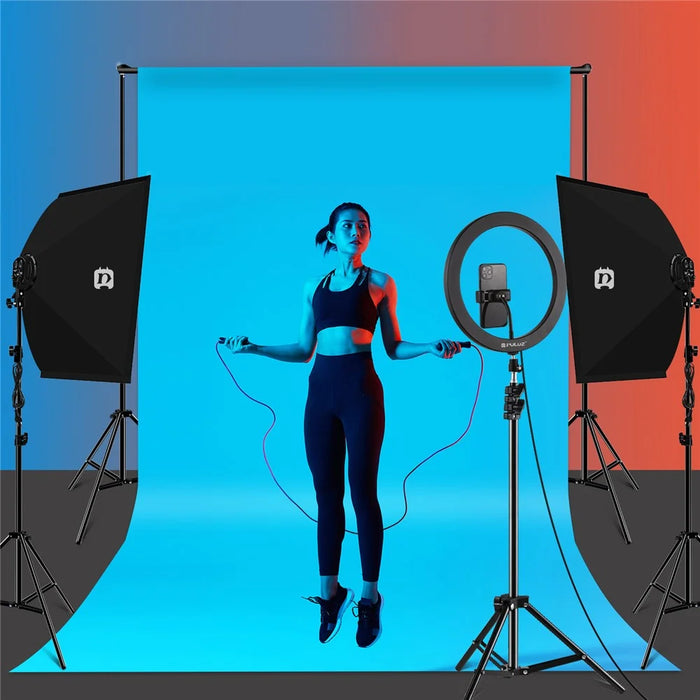 PULUZ PU5071 Photo Studio Softbox 50x70cm Diffuser E27 LED Light Bulb Light Stand Tripod Camera Accessories - EU Plug - 6