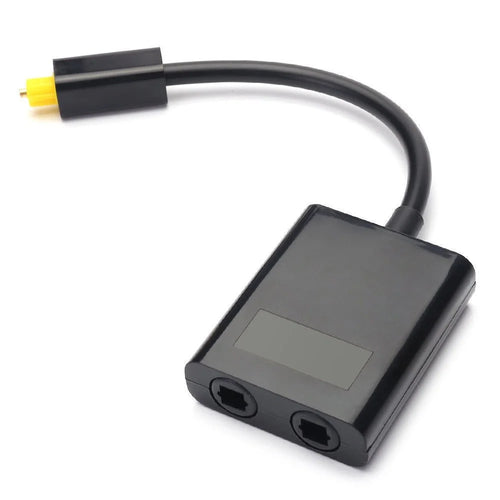15cm Digital SPDIF Optical Audio Splitter 1 Input 2 Output 2 Way Toslink Splitter Adapter Cable Hub for CD DVD - 1