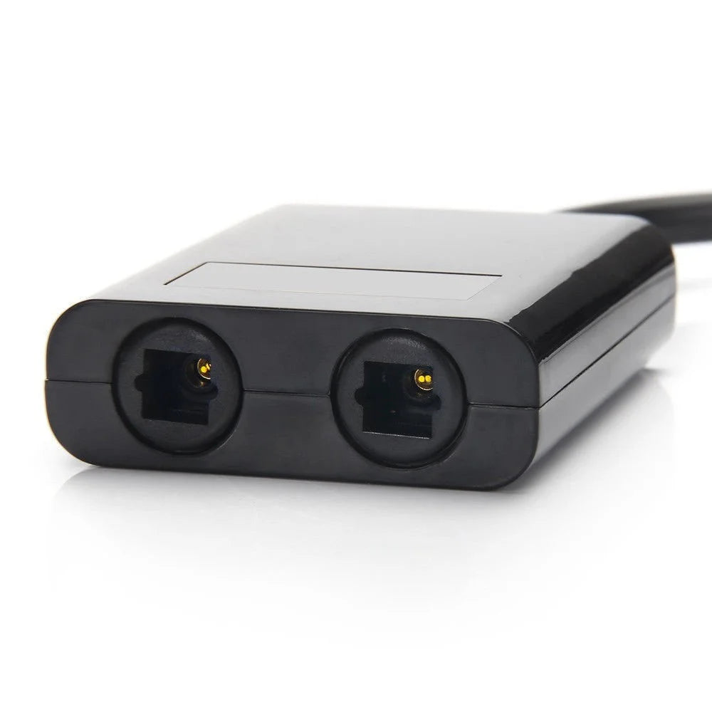15cm Digital SPDIF Optical Audio Splitter 1 Input 2 Output 2 Way Toslink Splitter Adapter Cable Hub for CD DVD - 7