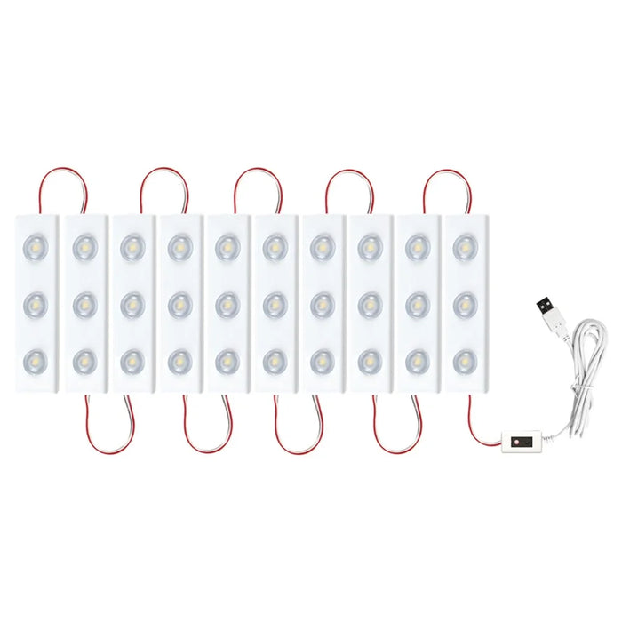 Hand Induction Dimmable LED Makeup Mirror Light Strip USB Powered Cosmetic Mirror Lamp - 6 LED Strips - 2