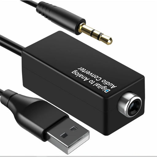D15 Audio Converter Adapter Cable Coaxial/Optical Fiber/3.5mm/USB Interface DAC - Coaxial - 1