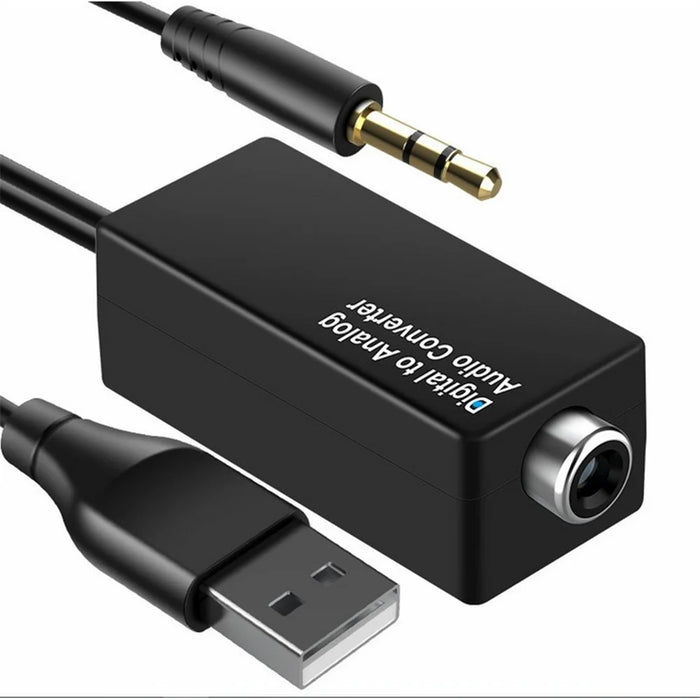 D15 Audio Converter Adapter Cable Coaxial/Optical Fiber/3.5mm/USB Interface DAC - Coaxial - 1