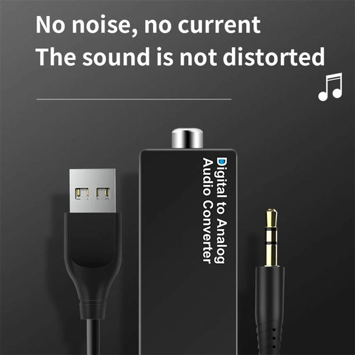D15 Audio Converter Adapter Cable Coaxial/Optical Fiber/3.5mm/USB Interface DAC - Coaxial - 2