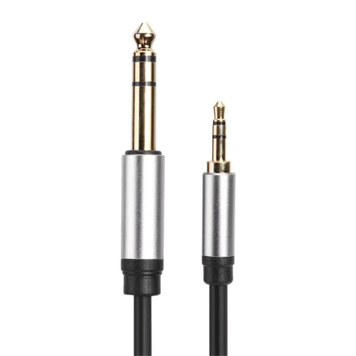 0.3m Conversion Cord 3.5mm Male to 6.35mm Male TRS Jack Aux Adapter Cable for Mixer Amplifier - 1