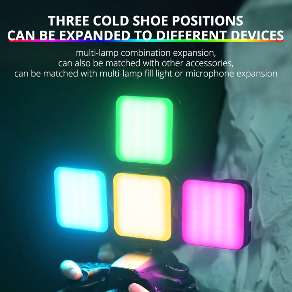 YELANGU RGB64 Portable RGB LED Camera Video Light Mini Rechargeable Photography Lighting - 3
