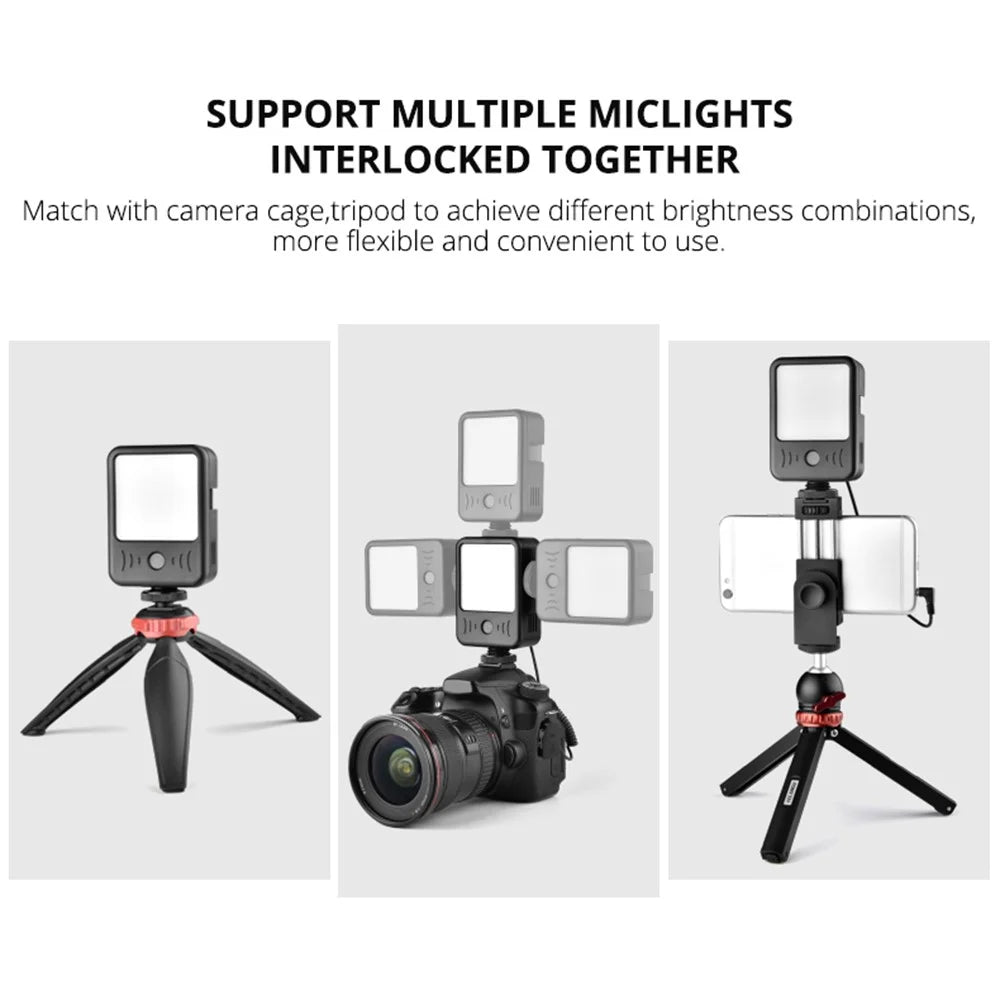 YELANGU LED02 Portable RGB LED Camera Video Light Voice Recorder Mini Rechargeable Photography Lighting - 6