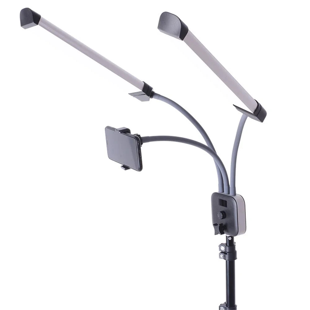 KN176 Double Arm 3000K-6000K LED Light Portable Camera Selfie Lighting Kit for Broadcasting, Filming, Photography - EU Plug - 2