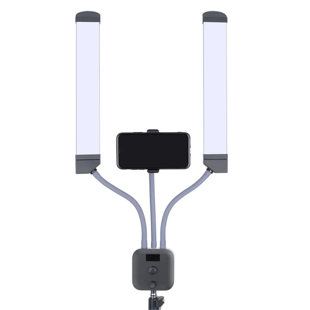 KN176 Double Arm 3000K-6000K LED Light Portable Camera Selfie Lighting Kit for Broadcasting, Filming, Photography - EU Plug - 5