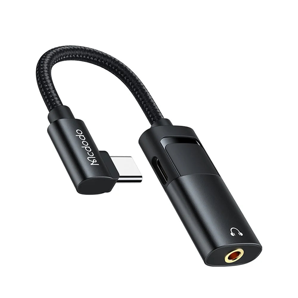 MCDODO CA-1880 MDD Type-C Male to Type-C+3.5mm Female Headphone Audio Connector Charging Adapter Cable - 1