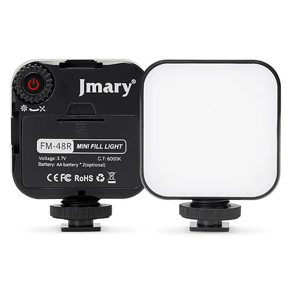JMARY FM48R Portable Mini Camera Phone Fill Light Dimmable Photography LED Fill Light - 1