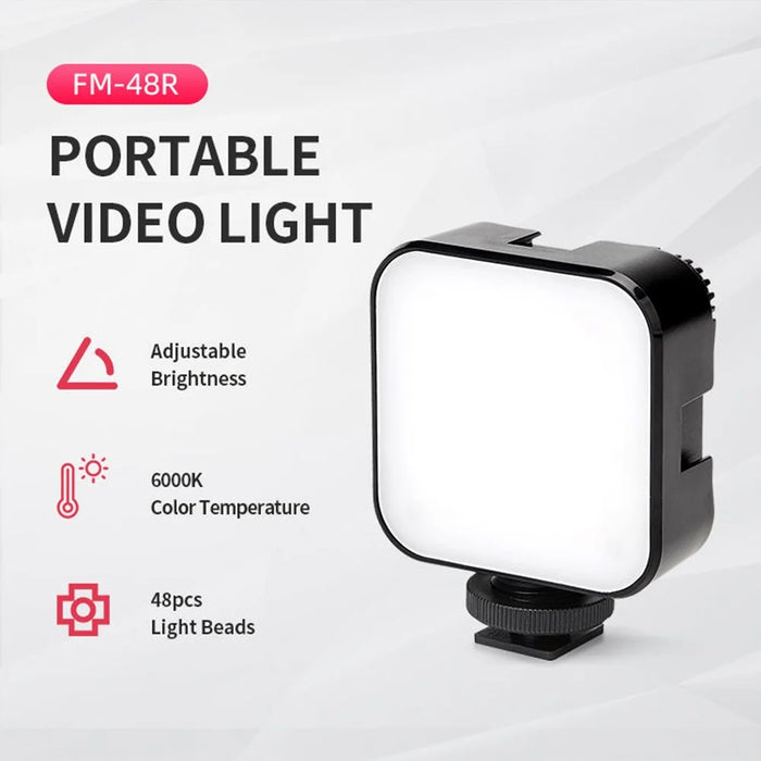 JMARY FM48R Portable Mini Camera Phone Fill Light Dimmable Photography LED Fill Light - 3