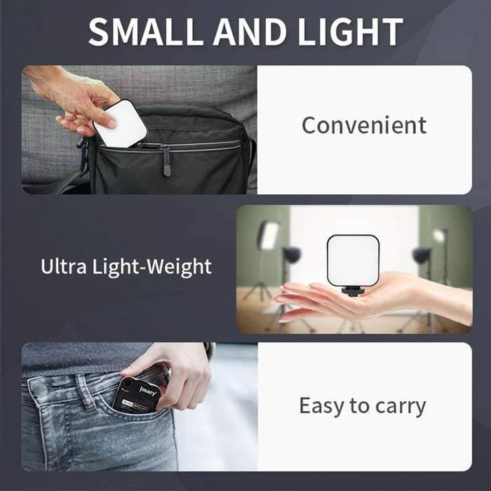 JMARY FM48R Portable Mini Camera Phone Fill Light Dimmable Photography LED Fill Light - 4