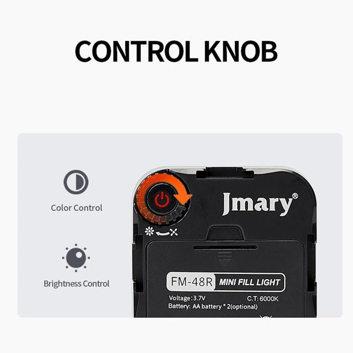 JMARY FM48R Portable Mini Camera Phone Fill Light Dimmable Photography LED Fill Light - 6