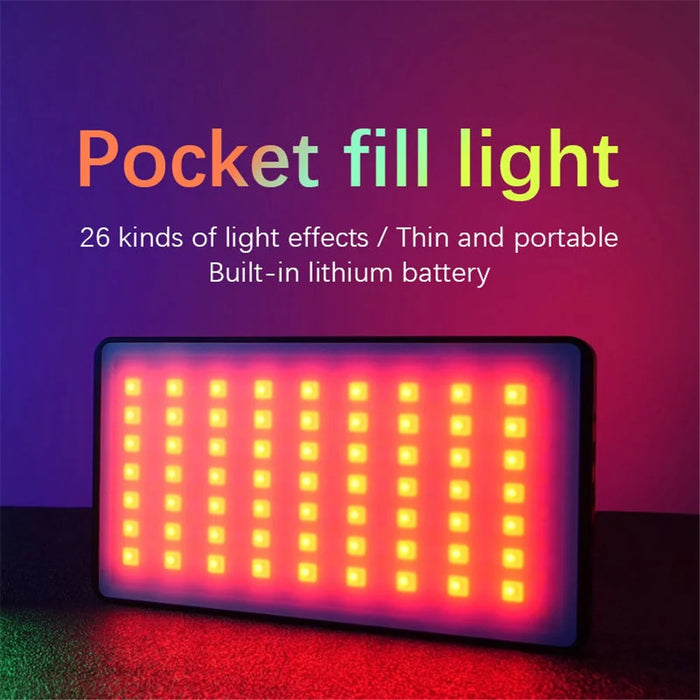 YELANGU LW140RGB Indoor Photography Square Fill Light LED Handheld Ambient Light - 2