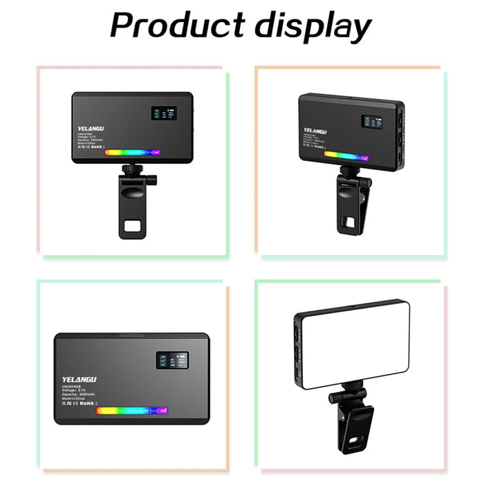 YELANGU LW140RGB Indoor Photography Square Fill Light LED Handheld Ambient Light - 6