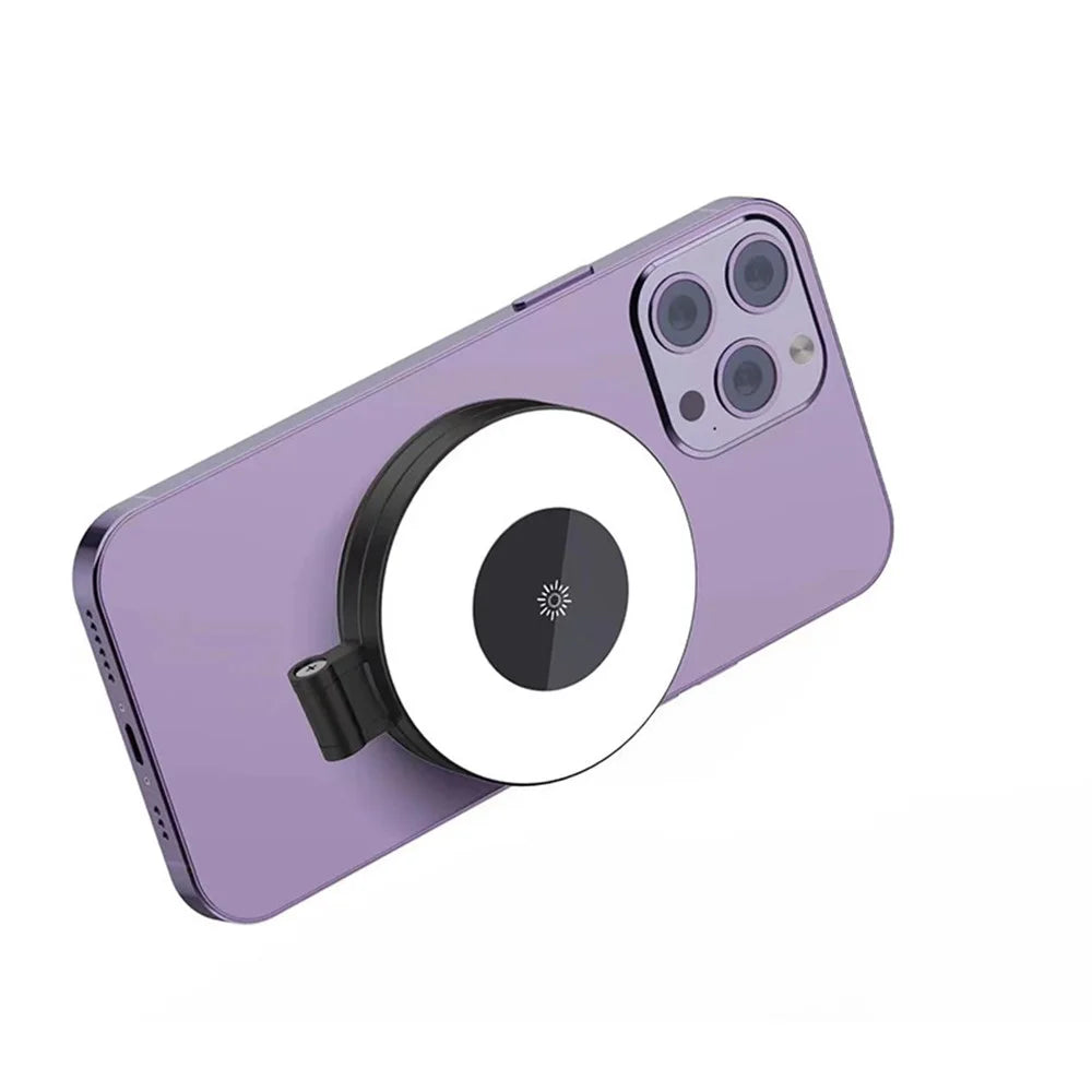 Phone Selfie Lamp Mini Foldable Magnetic LED Fill Light with 3 Light Modes for Video Recording - 6