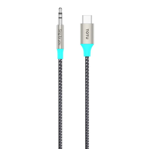 TOTU AD-8 1m Type C to 3.5mm Converter Aux Cable Audio Cord for Car Stereo Speaker Headphone - 1