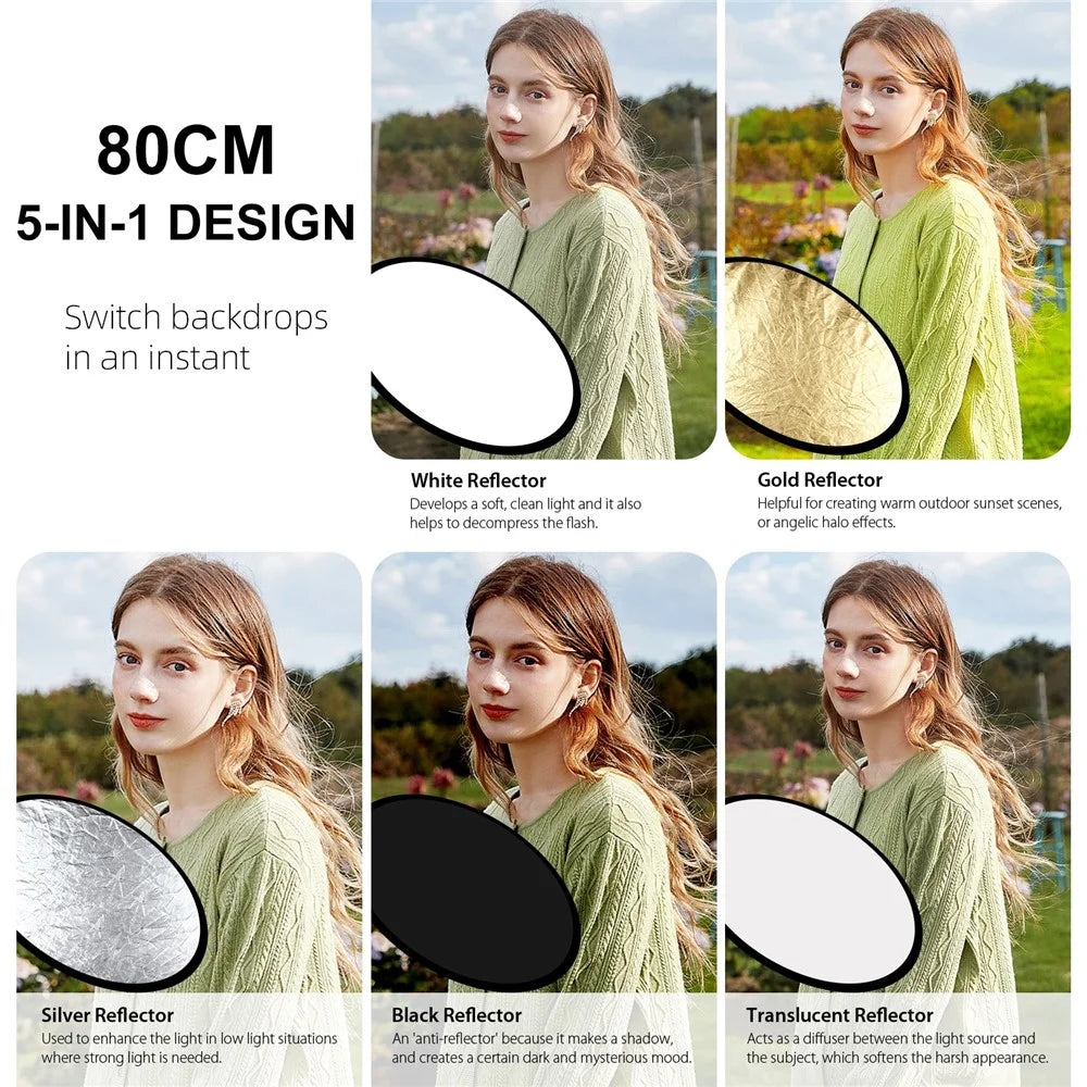 PULUZ PKT3112 Softlight Box Reflector Board Background Cloth Light Stand Photography Kit Set - EU Plug - 4