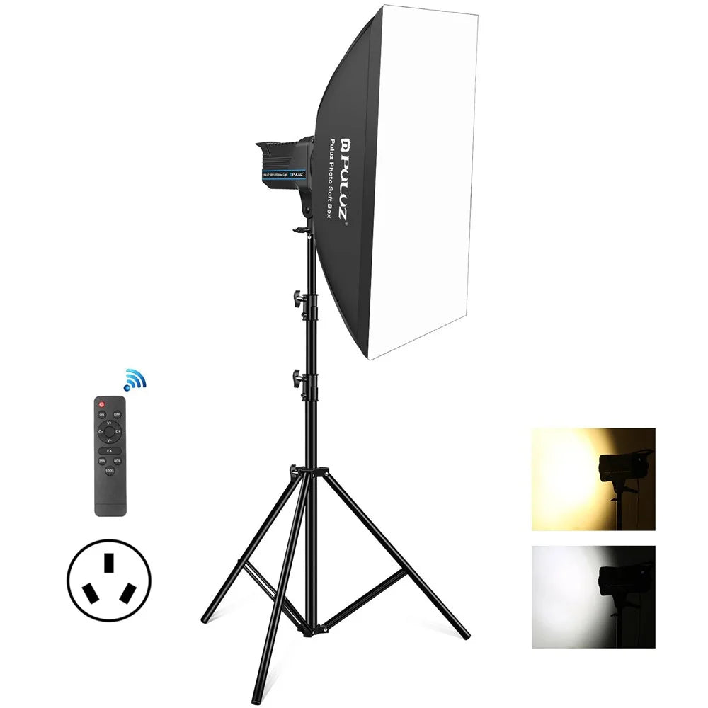 PULUZ PKT3111 3200K-5600K LED Studio Light with Softbox Photography Kit Set - AU Plug - 1