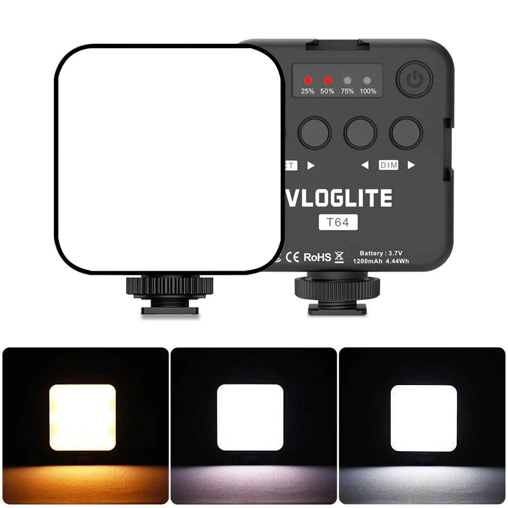 VLOGLITE T64 Portable Cell Phone Video Fill Light Photography Beauty Light Small LED Fill Light - 1