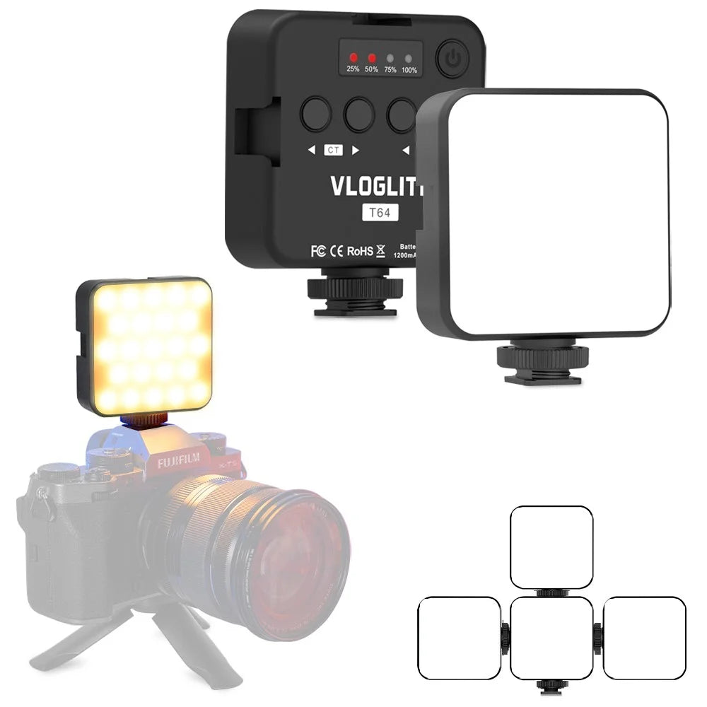 VLOGLITE T64 Portable Cell Phone Video Fill Light Photography Beauty Light Small LED Fill Light - 4