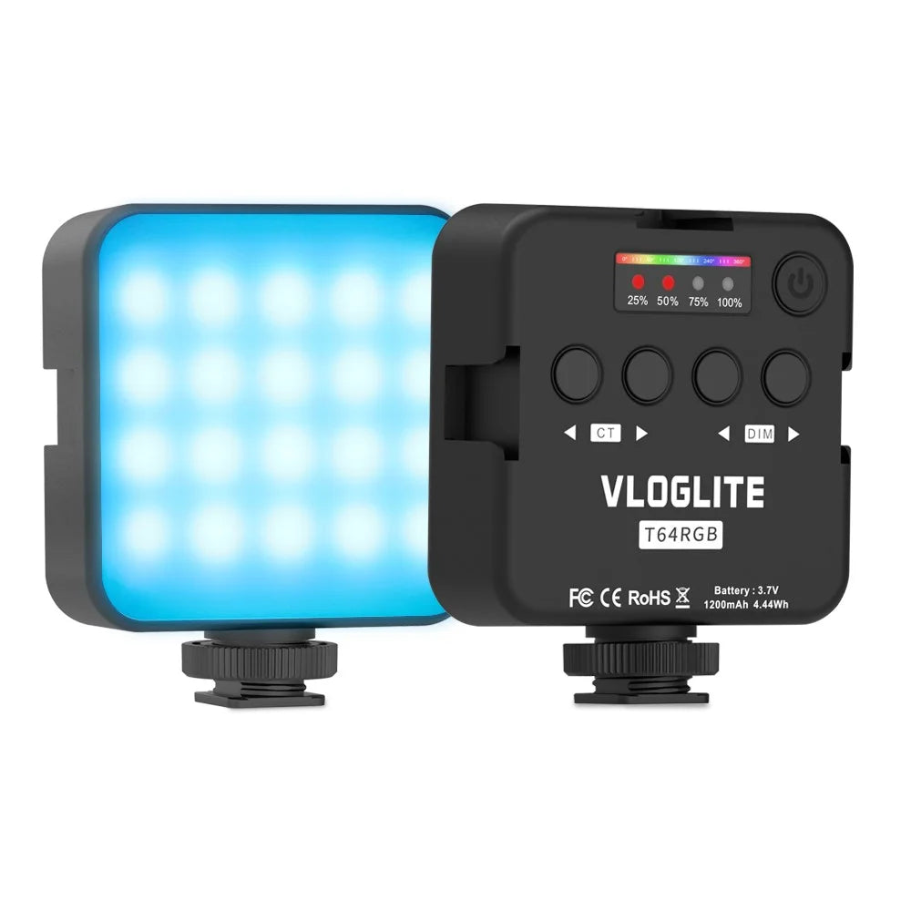 VLOGLITE T64RGB Cell Phone Camera Video Fill Light Mini Pocket Beauty Light Portable RGB Fill Light - 3