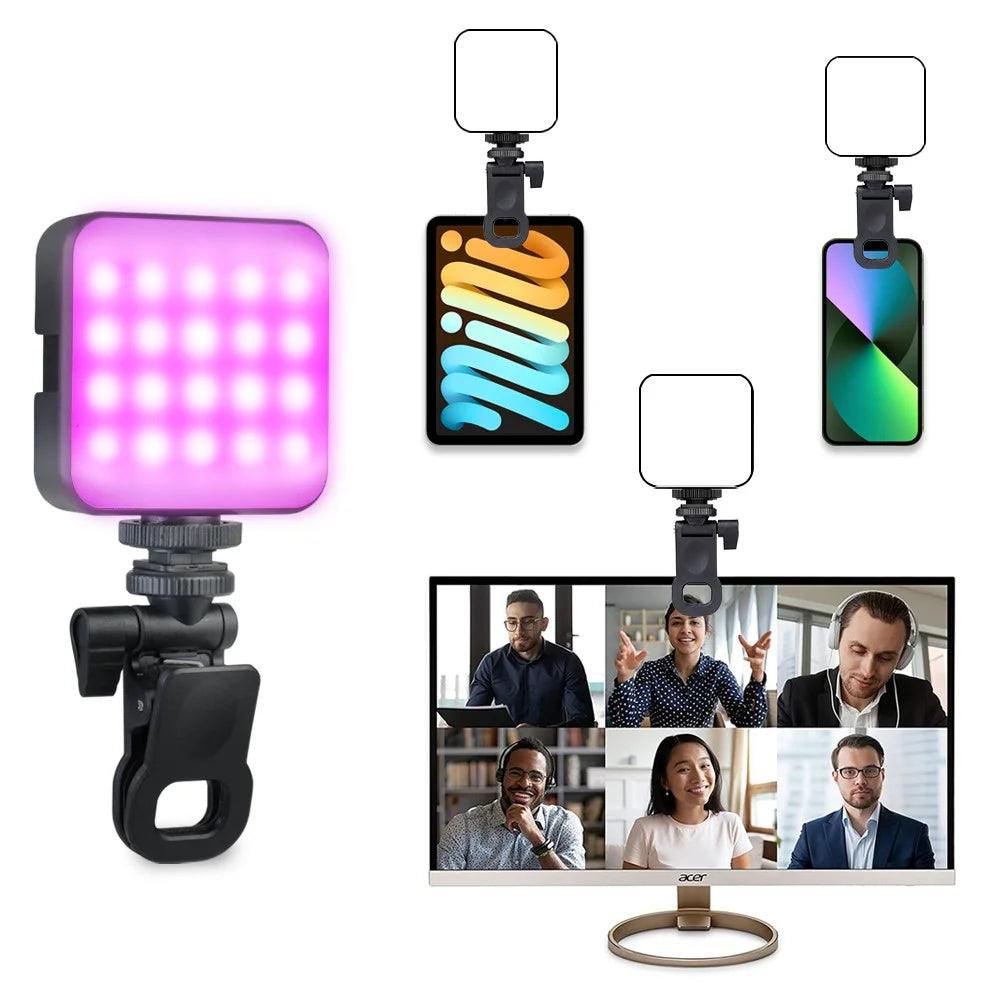 VLOGLITE T64RGB Cell Phone Camera Video Fill Light Mini Pocket Beauty Light Portable RGB Fill Light - 6