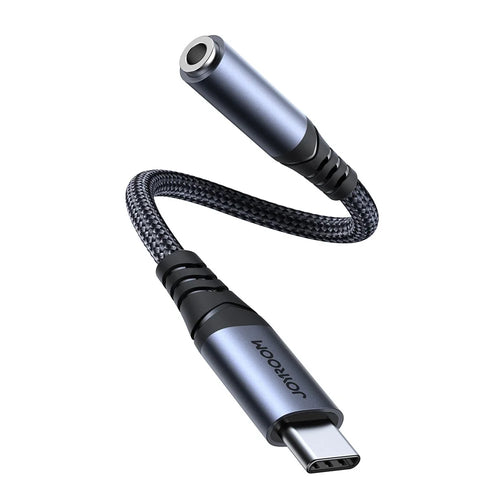 JOYROOM SY-C01 Type-C to 3.5mm Headphone Jack Adapter Audio Dongle Cable for Android Phone - Black - 1
