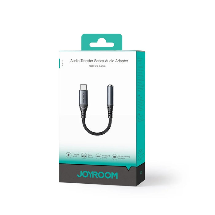 JOYROOM SY-C01 Type-C to 3.5mm Headphone Jack Adapter Audio Dongle Cable for Android Phone - Black - 7