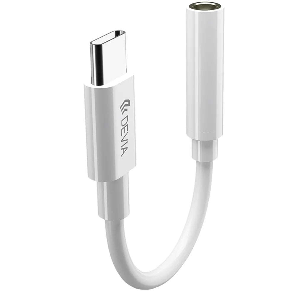 DEVIA Type-C Male to 3.5mm AUX Female Headphone Jack Adapter Cable Converter - 4