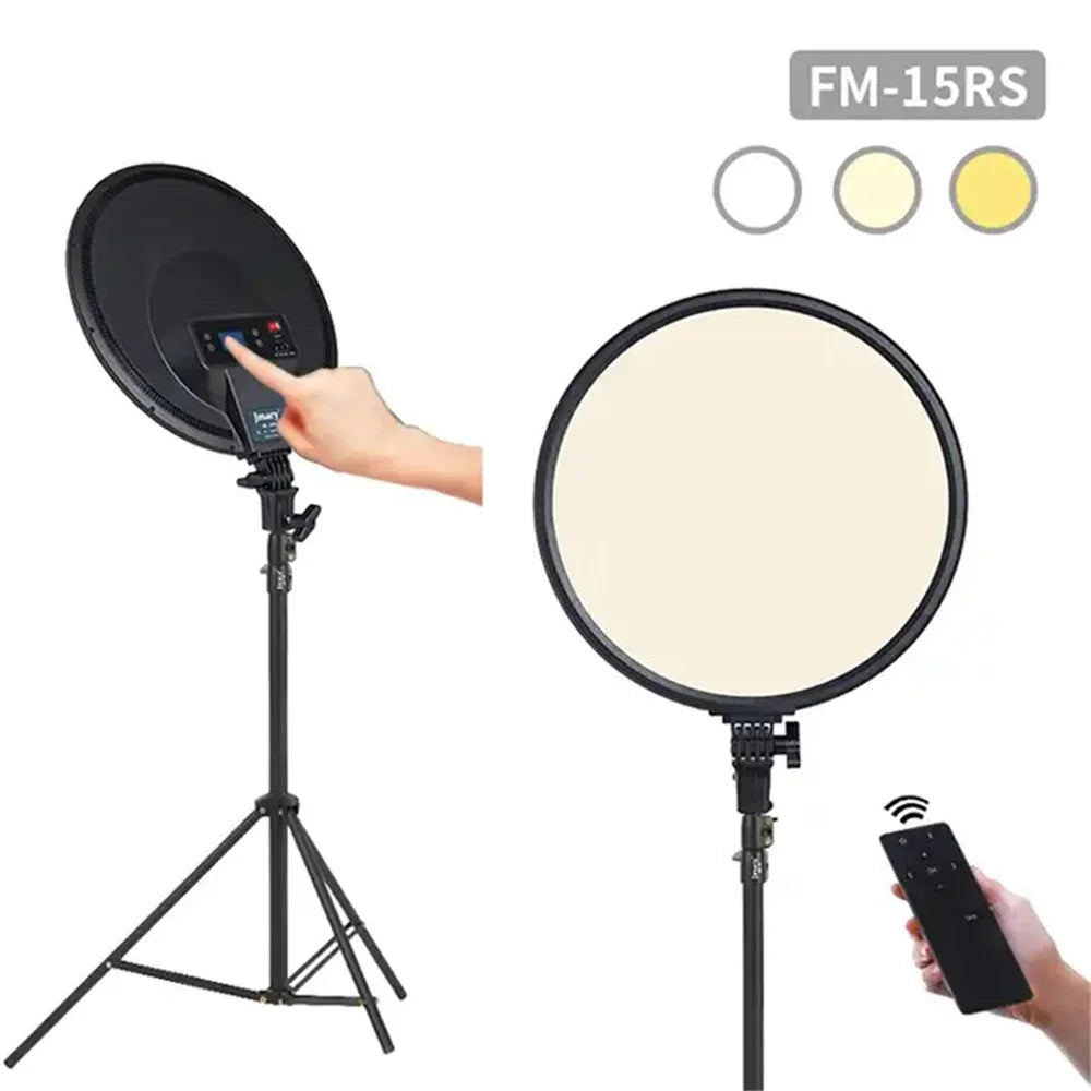JMARY FM-15RS 15-inch 40W Adjustable Portrait Light Studio LED Round Fill Light - US Plug - 2