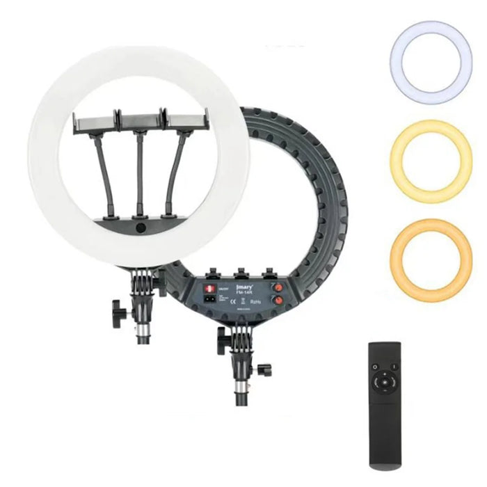 JMARY FM-14R 14-inch Live Streaming Ring Light Photography LED Fill Light - US Plug - 1