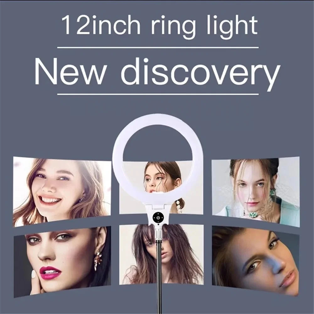 JMARY FM-12R 12-inch Video Recording Ring Light Photography LED Fill Light - US Plug - 5