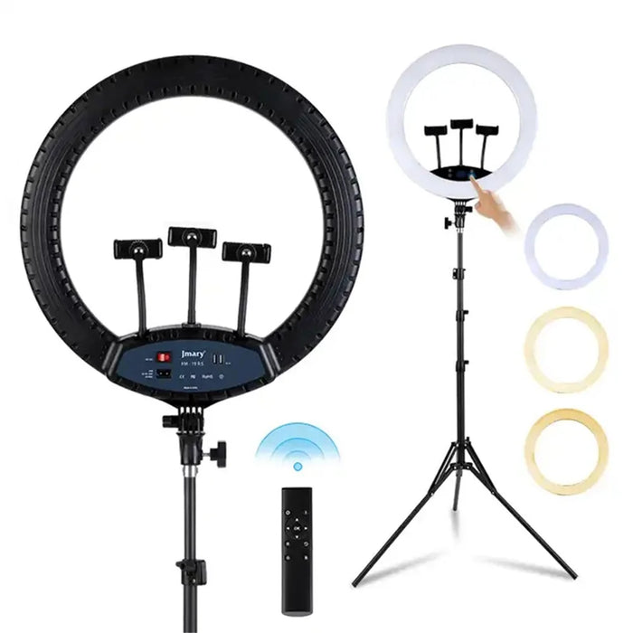JMARY FM-19RS 19-inch Touch Control Beauty Light Photography LED Ring Fill Light - US Plug - 1