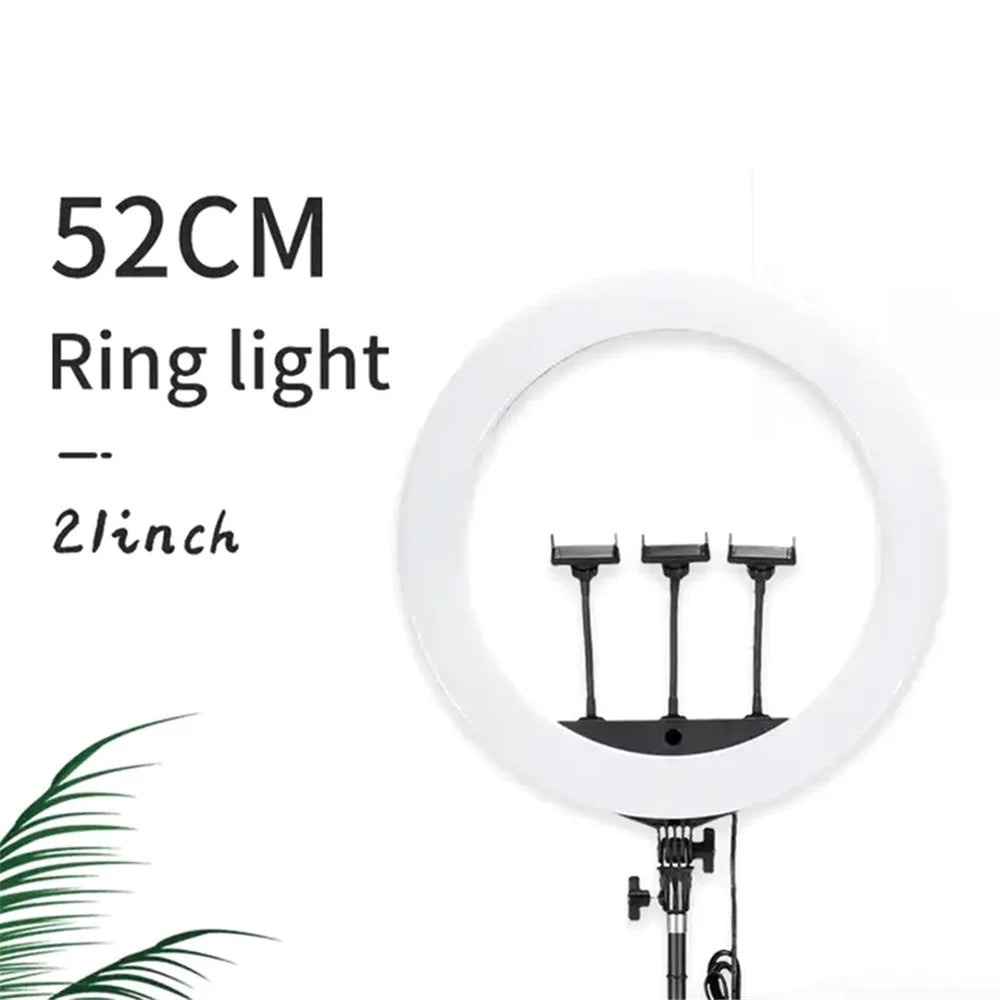 JMARY FM-21R 21-inch Remote Control Dimmable LED Ring Light with Phone Clip - EU Plug - 4