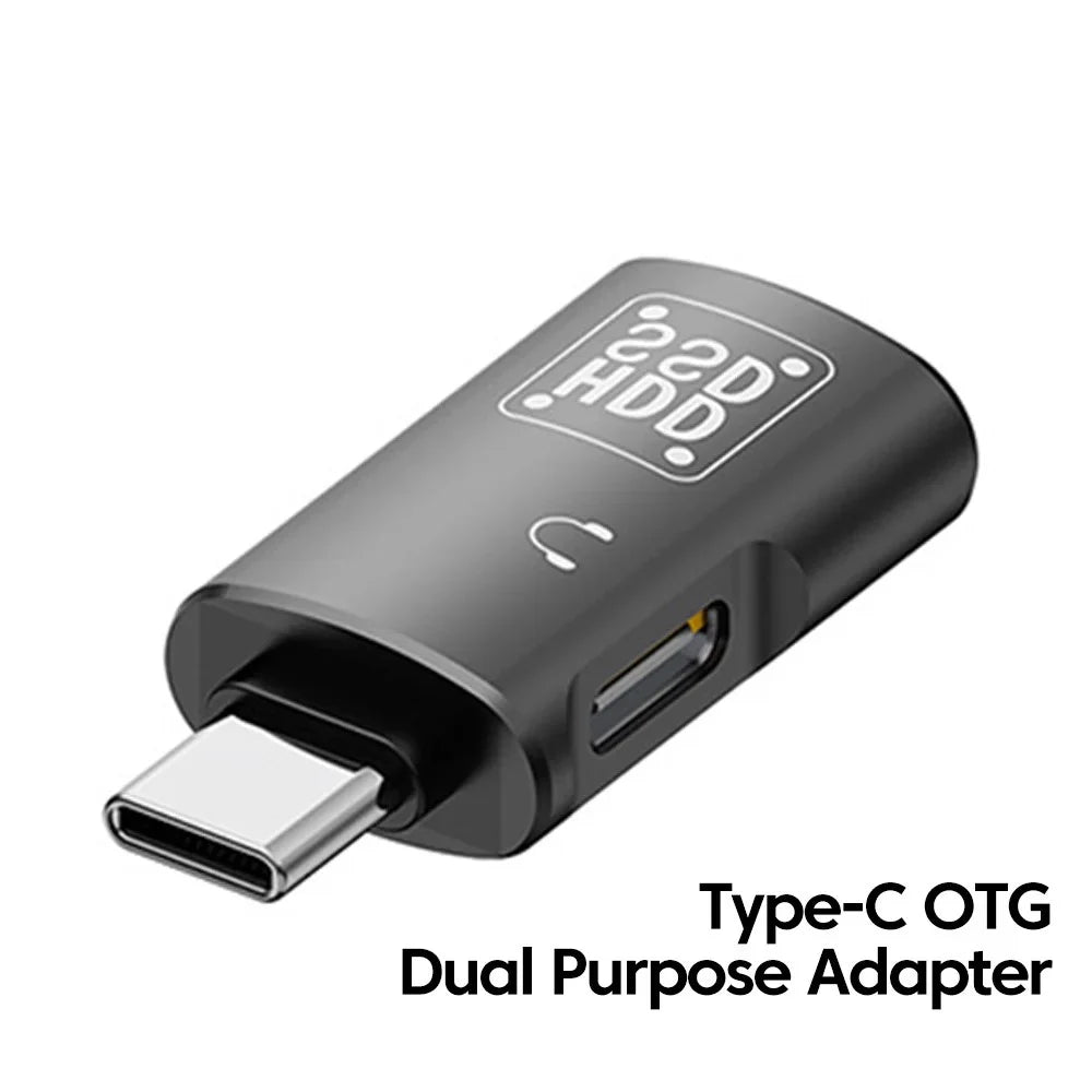 JS-109 Type-C OTG Adapter for Digital Headset and U-Disk, USB-C to Type-C / USB 3.0 Converter - Silver - 6