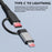 SVT02 For Iphone+Type-C Hub Adapter to 2 Type-C Ports+USB+2 Card Reader Slots - Black - 3