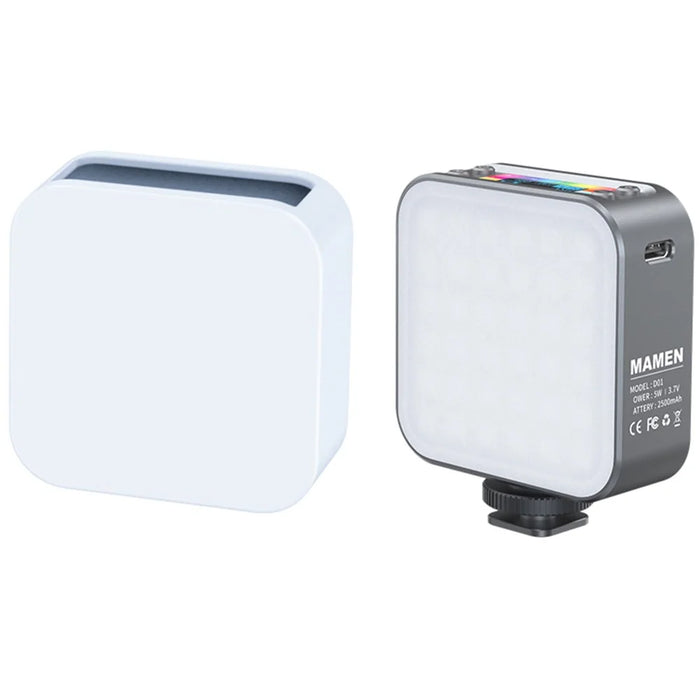 D01 Portable Mini Camera Phone RGB Fill Light Dimmable Photography LED Fill Light - 1