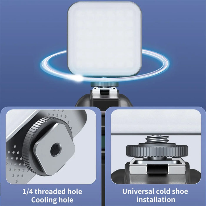 D01 Portable Mini Camera Phone RGB Fill Light Dimmable Photography LED Fill Light - 4