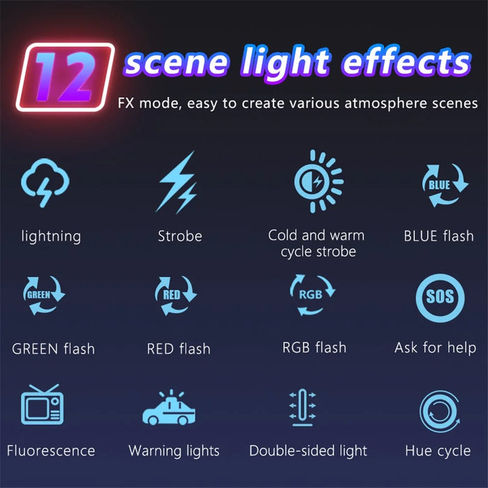D01 Portable Mini Camera Phone RGB Fill Light Dimmable Photography LED Fill Light - 6