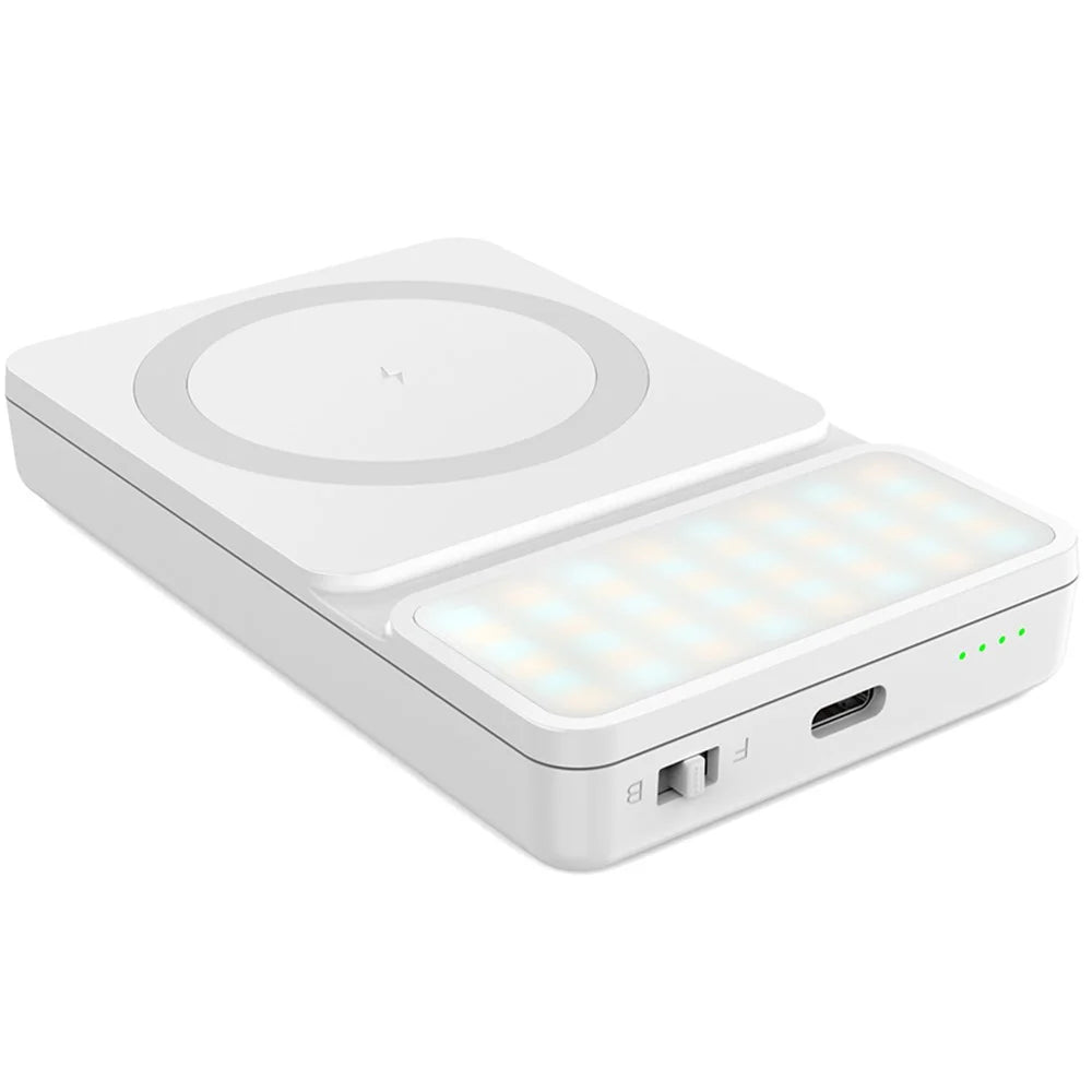 V17 Magnetic Phone Photography Lamp Wireless Charger Rechargeable Live Streaming RGB LED Fill Light - 1