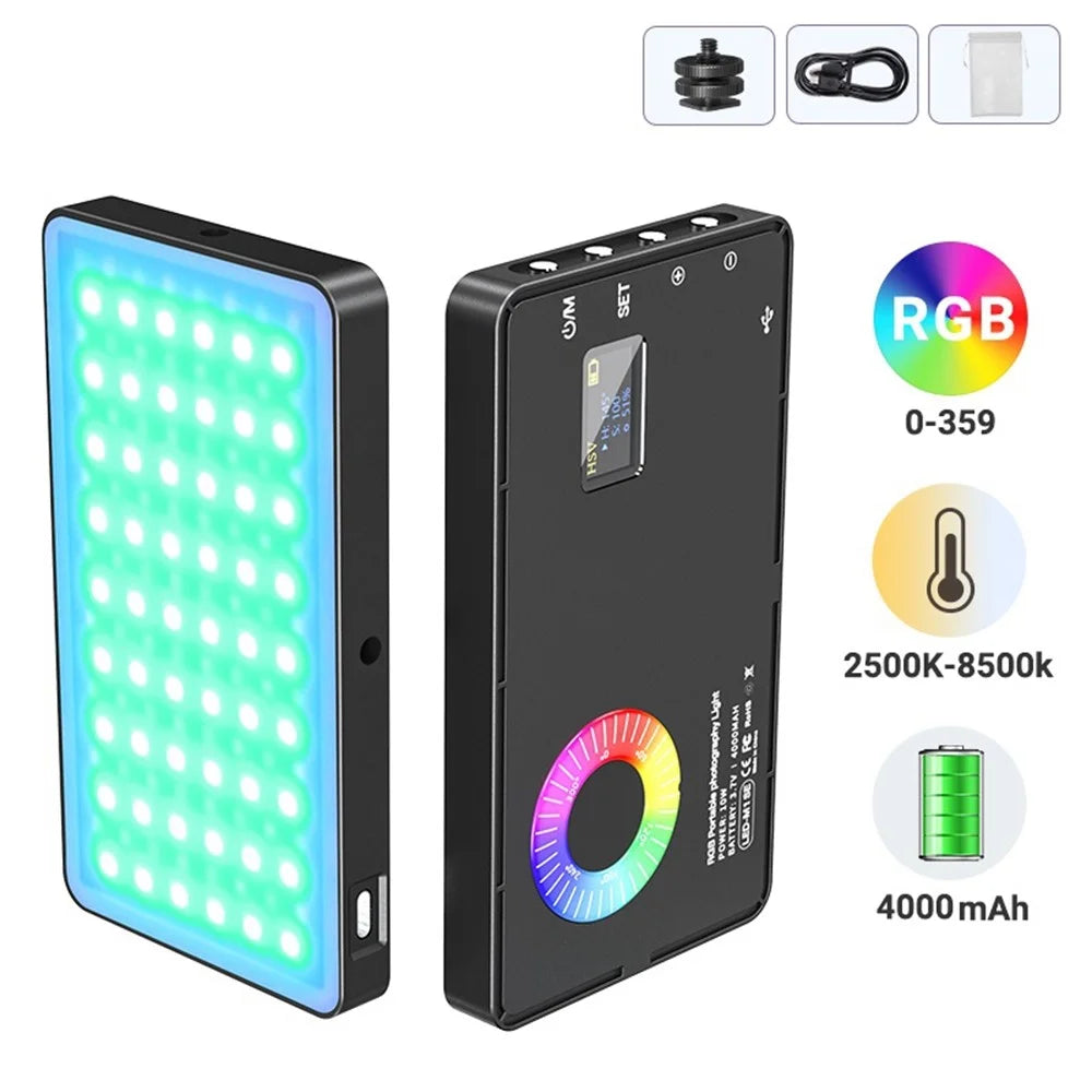 M1SE 0.96-inch TFT Screen Pocket Fill Light 12 Effects RGB Photography Lamp - 7