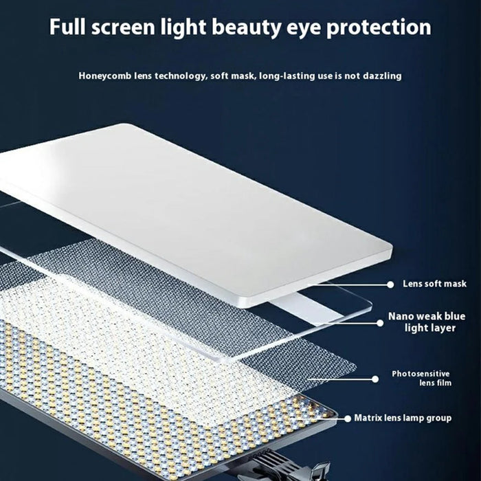 12-inch LED Fill Light with Desktop Stand for Live Streaming Adjustable Brightness Photography Light - 3