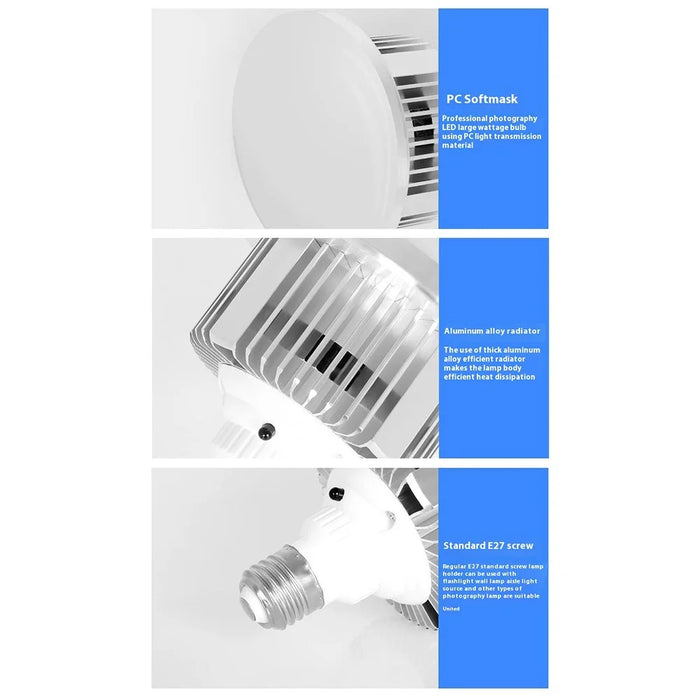 2 Sets Photography Studio Lights 3 Color Temperature 5070 LED Softbox Lighting Kit with Remote Controller - US Plug - 6